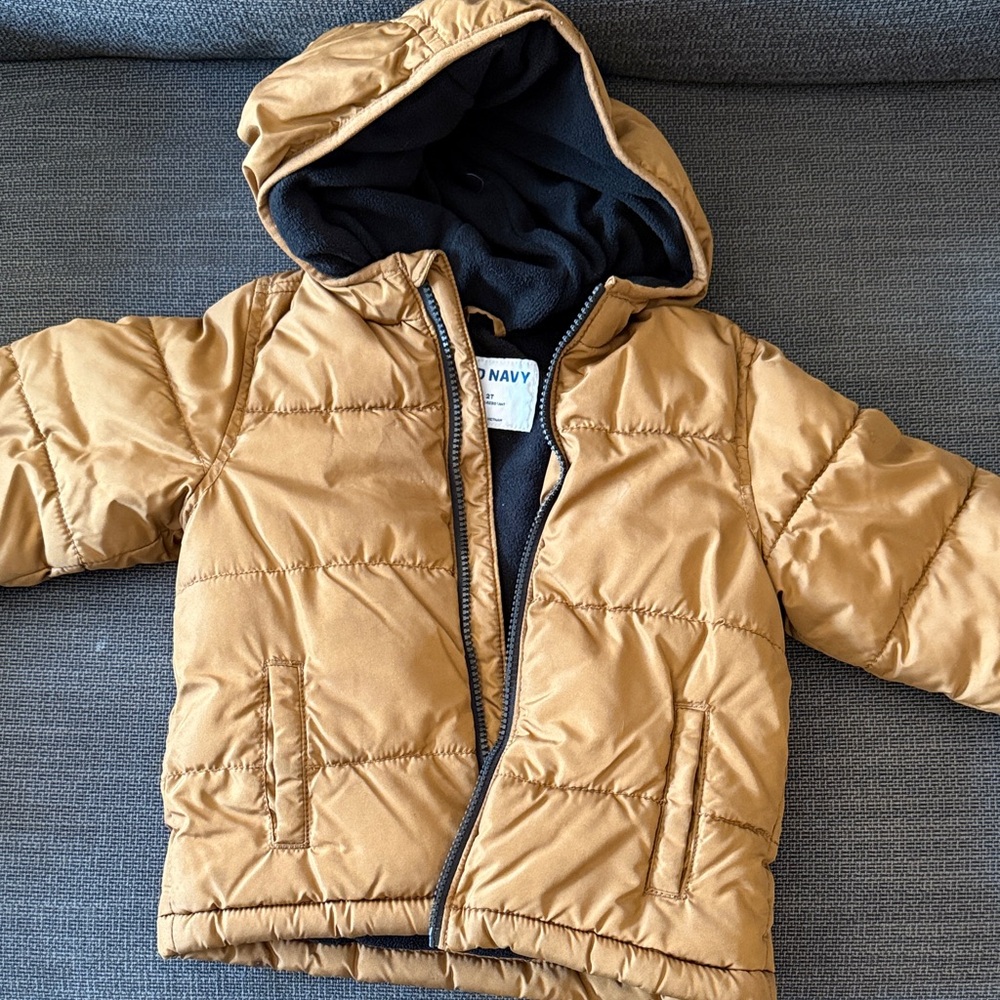Old Navy Kids Golden Brown Puffer Jacket